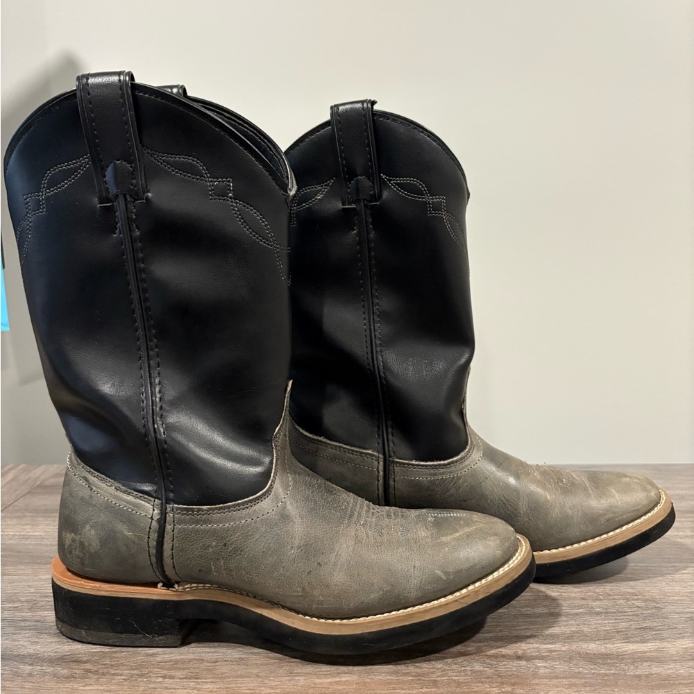Women Unbranded Laredo Style Cowgirl Boot Green Black Leather Mix Boho USA 8